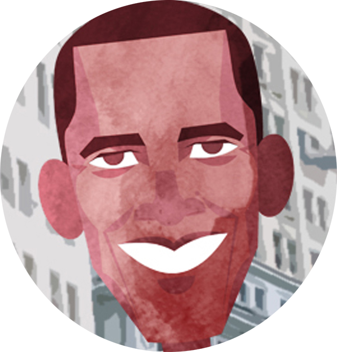 Barack Obama , Png Download - Cartoon Clipart (660x690), Png Download