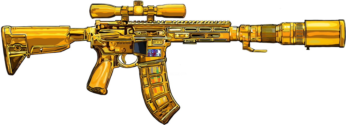 Digital Arts, 65x176x1 Cm ©2017 By Numartis - Assault Rifle Clipart (1200x446), Png Download