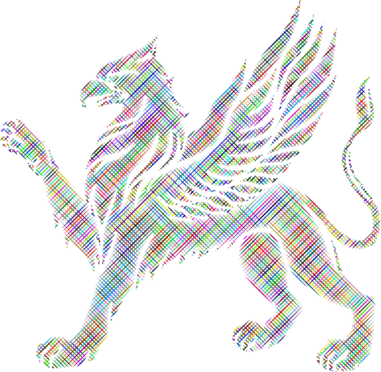 Line Art Griffin Animalistika Pop Art - Griffin Pop Art Clipart (770x750), Png Download