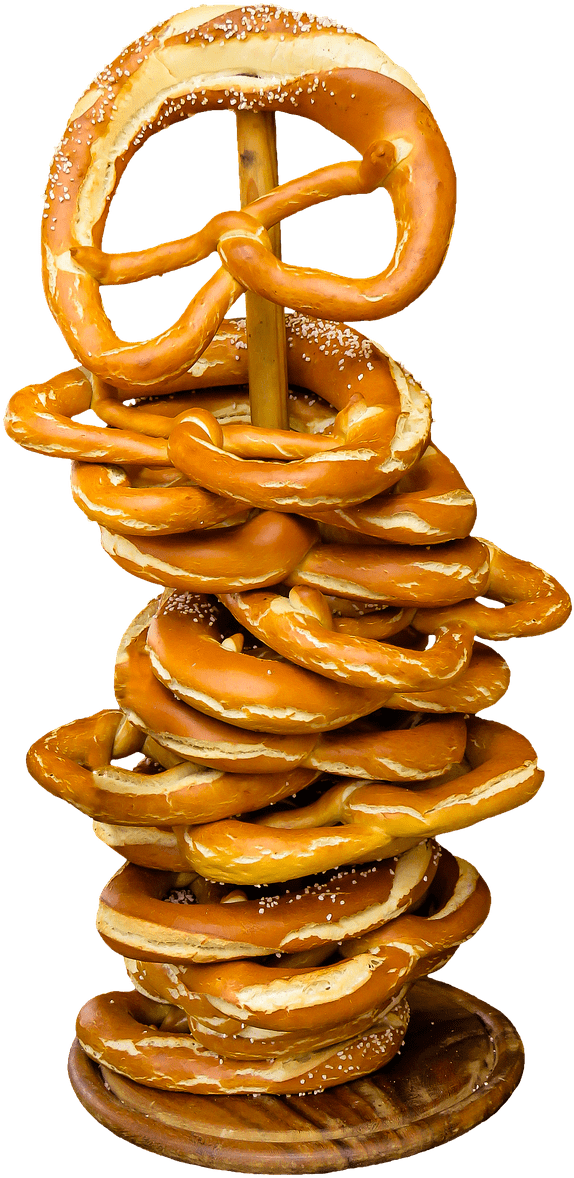 Pretzels On A Stick - Pretzel Clipart (574x1178), Png Download