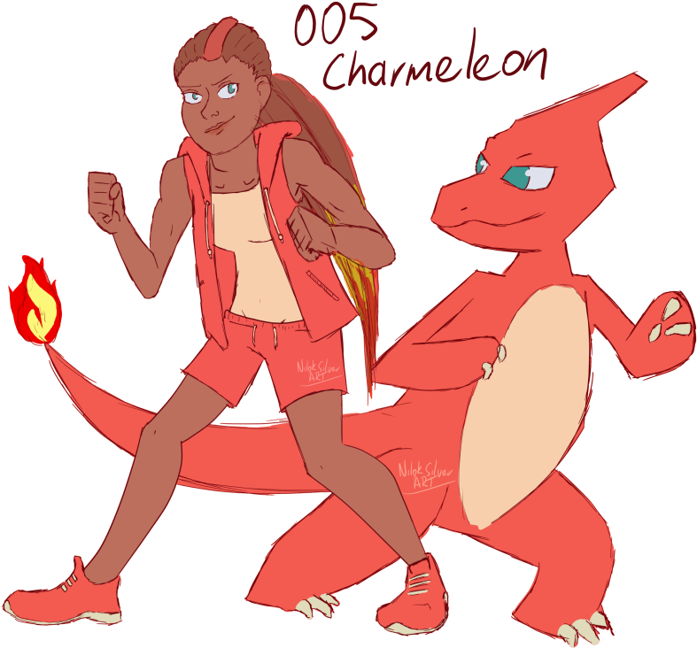 Pokemon Pokemonart Pokemonfanart Charmeleon Https - Cartoon Clipart (898x800), Png Download