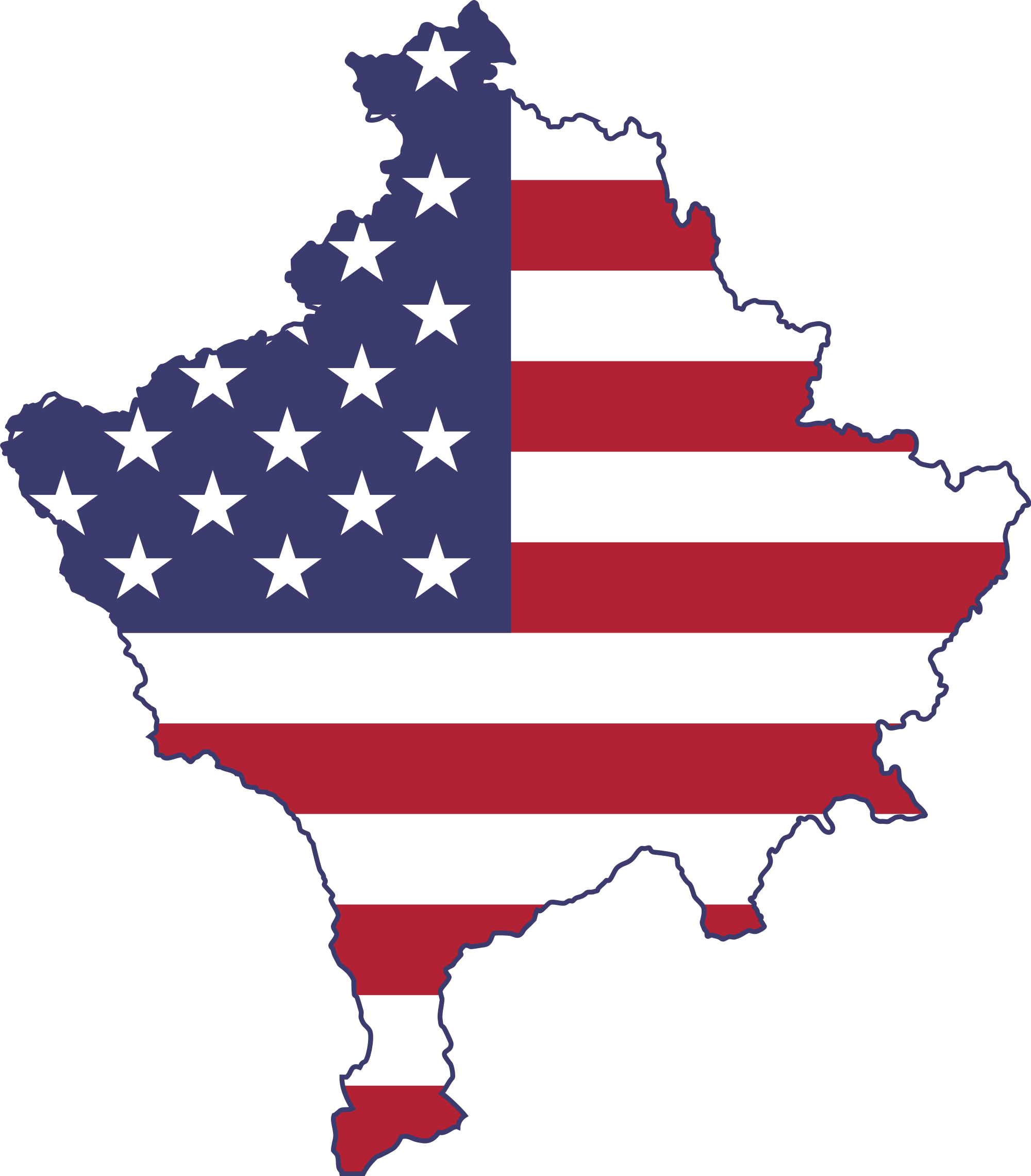 Emt For - Kosovo And America Flag Clipart (2000x2281), Png Download