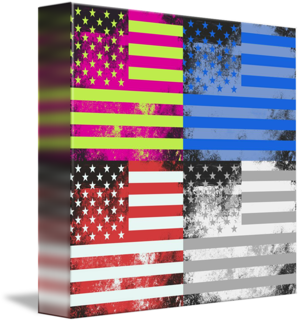 Pop Art By Dawn - American Flag Pop Art Clipart (606x650), Png Download
