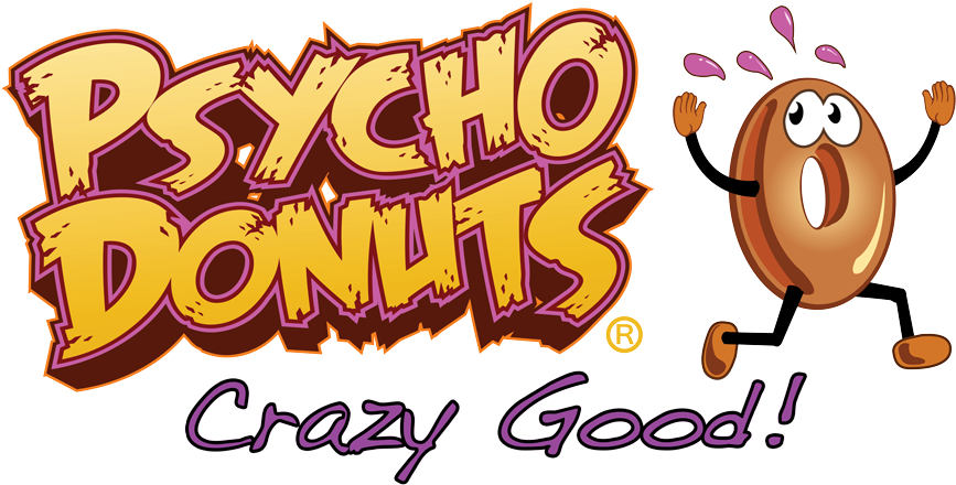 Join Us At Psycho Donuts In Downtown Campbell On Friday - Psycho Donuts Logo Clipart (866x472), Png Download