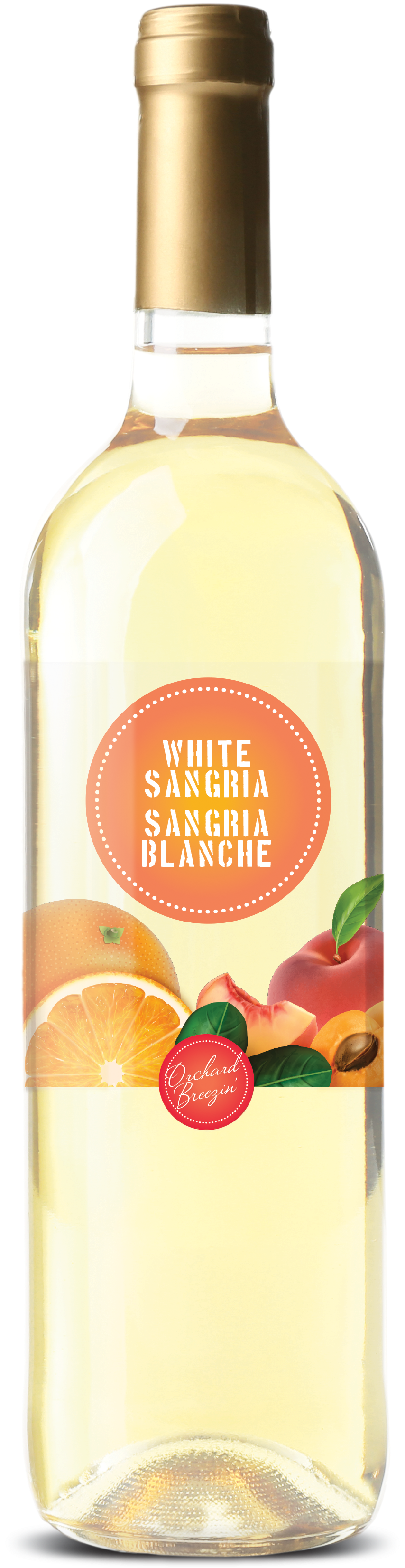 Download Bottle Image - Orchard Breezin White Sangria Clipart (1568x3300), Png Download