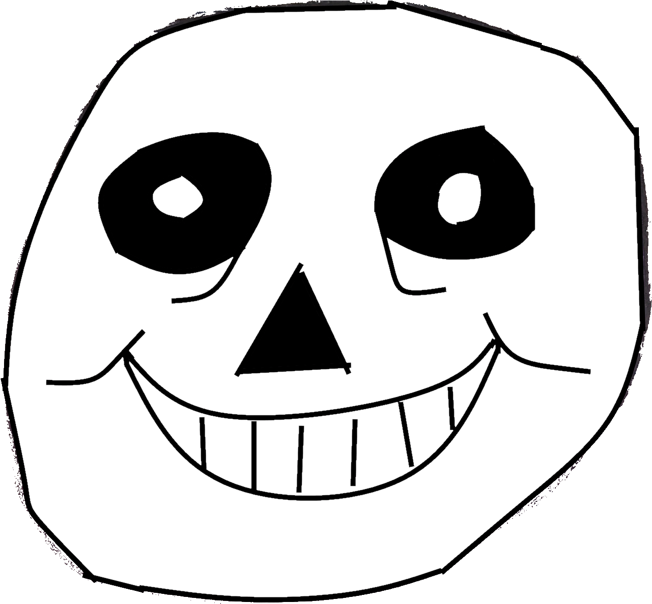 I Drew Sans From Undertale Clipart (1290x1195), Png Download