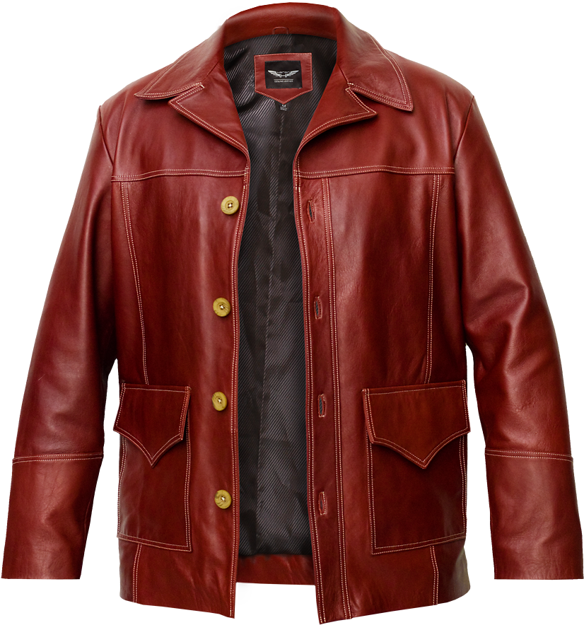 Fight Club Leather Jacket Clipart (874x950), Png Download