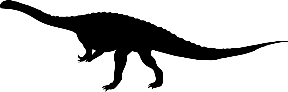 Massospondylus Dinosaur Silhouette Png - Lesothosaurus Clipart (980x316), Png Download