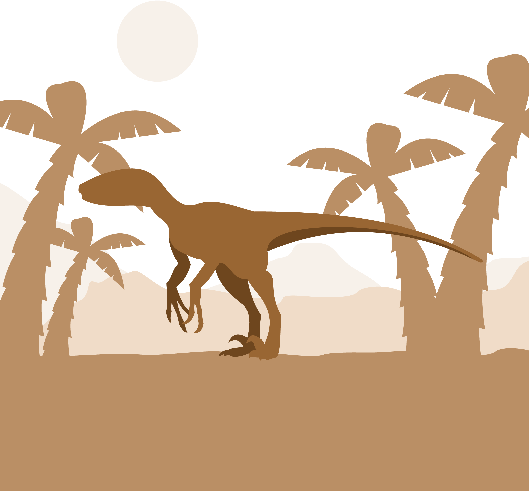Dinosaur Cartoon Silhouette Illustration Material Transprent - Dinosaur Clipart (2100x2100), Png Download