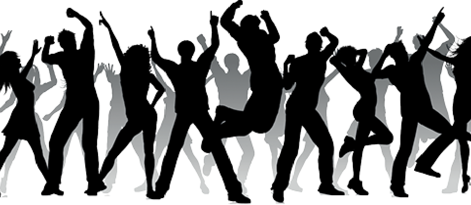 Group Dancing Silhouette Png - Transparent Dancers Silhouette Png Clipart (961x419), Png Download