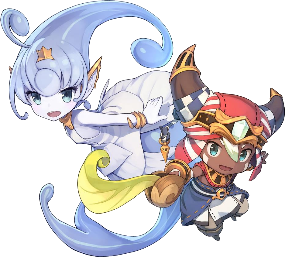 Tethu & Isuna - Ever Oasis Water Spirit Clipart (938x846), Png Download