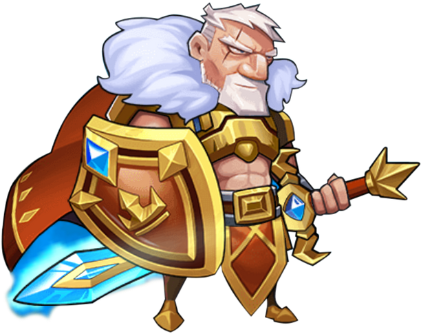 This Guy Looks Like A Strong King Who Can Fight For - Idle Heroes Characters Clipart (640x503), Png Download