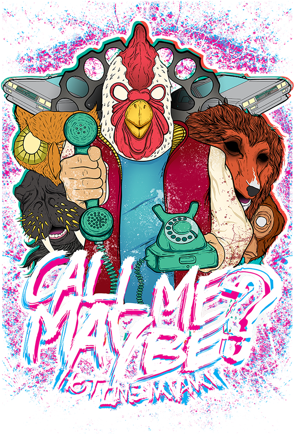 Hotline Miami , Png Download - Illustration Clipart (578x853), Png Download