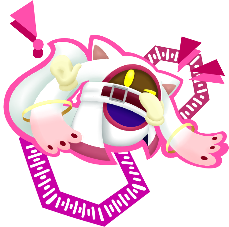 Kirby X Madoka Magica Kyoko Dee, Kyubey Magolor, Sectonia - Kirby Madoka Magica Clipart (749x744), Png Download