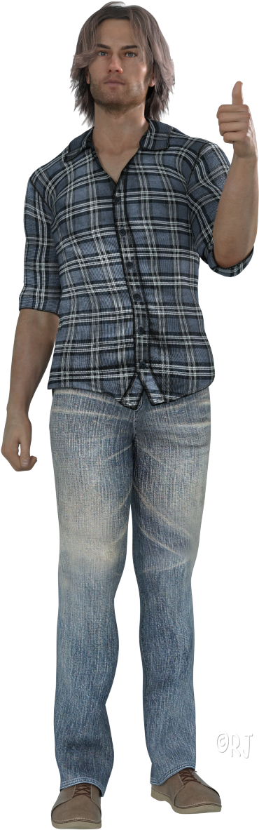 Jared Padalecki - Plaid Clipart (409x1200), Png Download