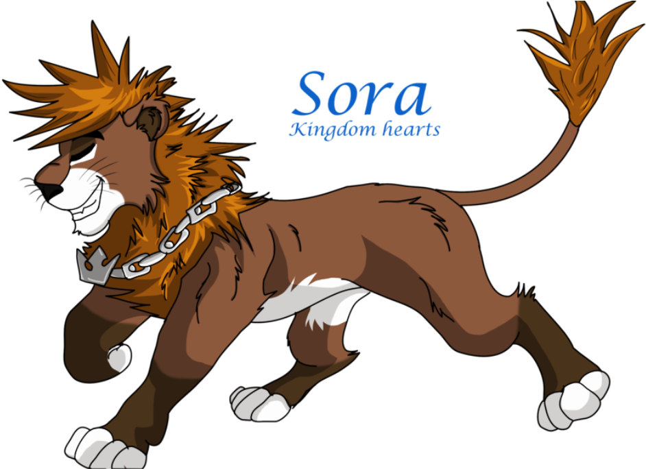 Sora Kingdom Hearts-qw121 - Sora Kingdom Hearts Lion Clipart (1024x683), Png Download