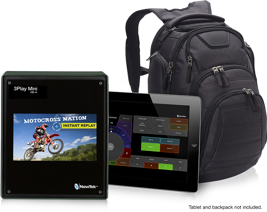 Motocross Backpack Ipad Lores - Newtek 3play Mini Clipart (1000x794), Png Download