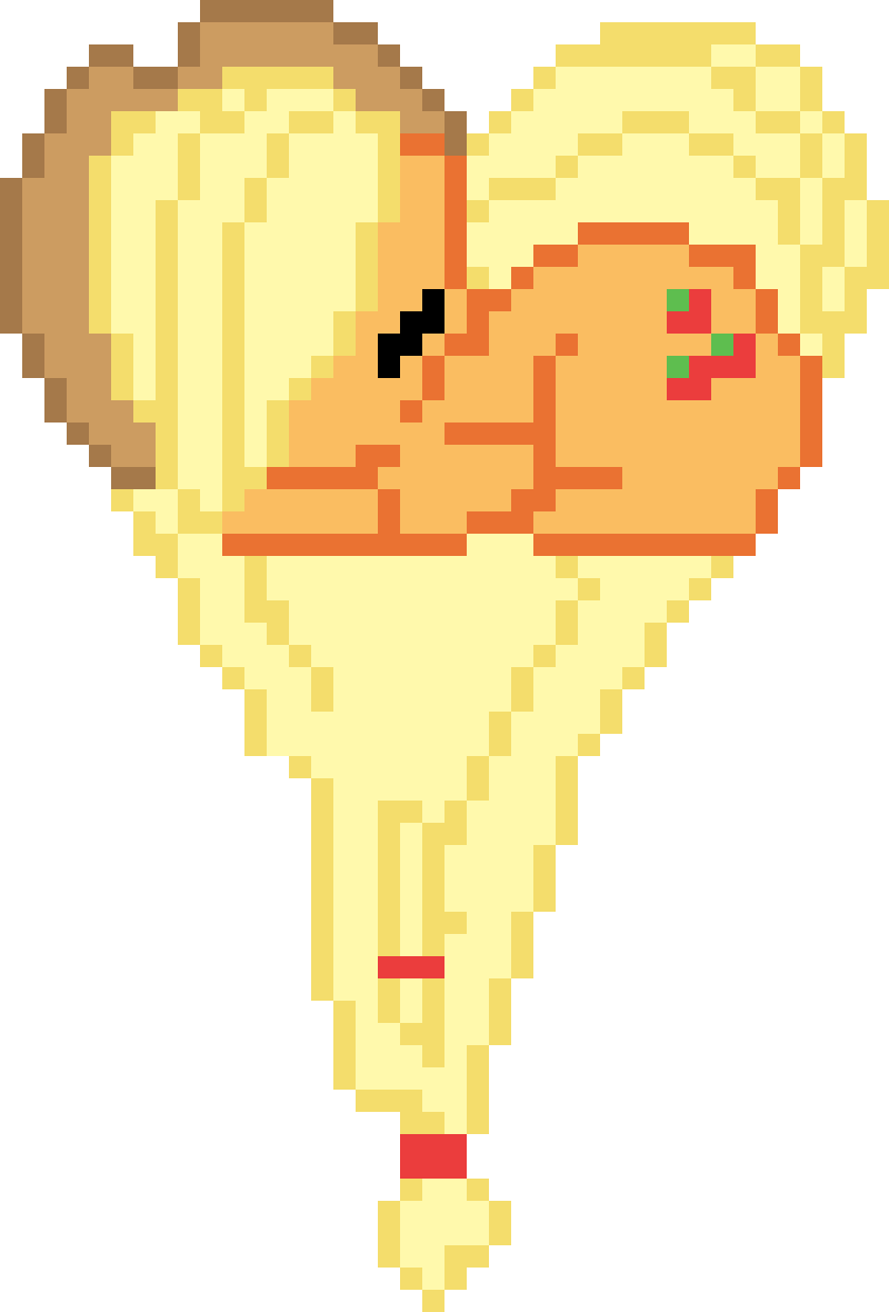 Pixel Heart - Applejack - Black Pixel Heart Gif Clipart (800x1180), Png Download