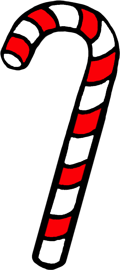 Christmas Candy Canes Clipart - Clipart Candy Cane - Png Download (600x1200), Png Download