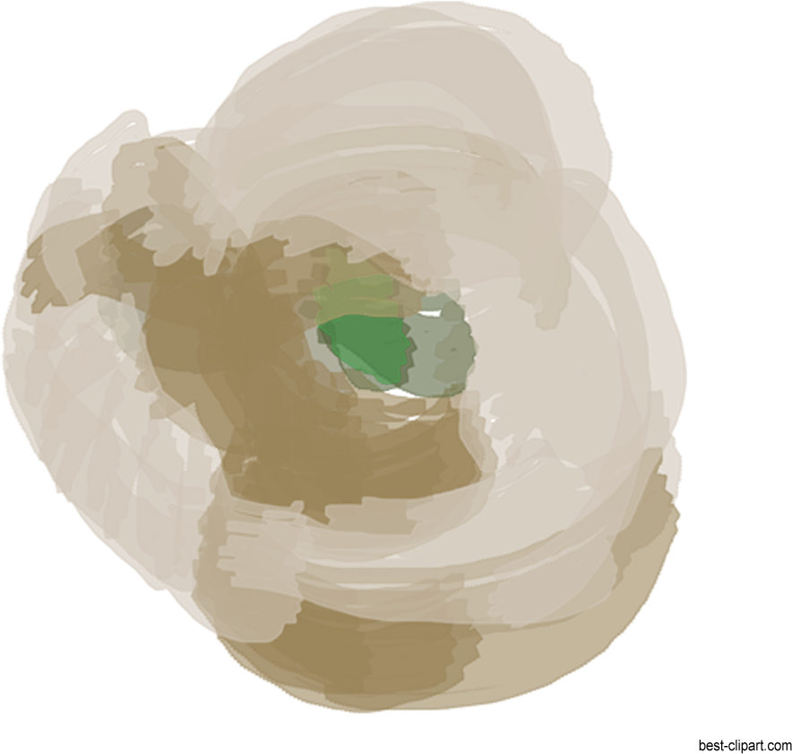 Water Color Clip Art, Flower In Taupe Color - Crystal - Png Download (1000x918), Png Download