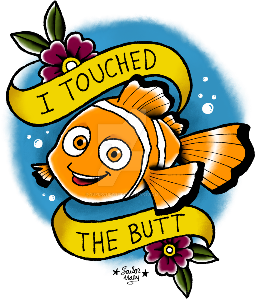 Disney And Pixar Tattoos - Finding Nemo Tattoo Ideas Clipart (819x961), Png Download