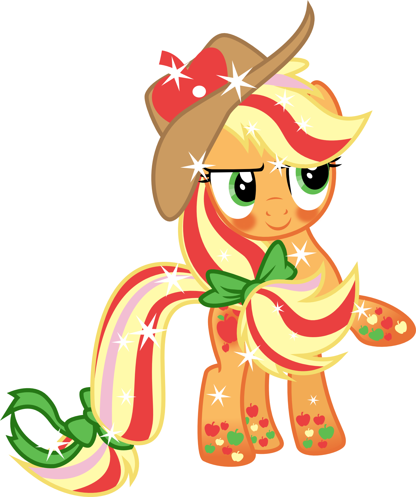 Temiisaj Images Rainbow Power Aj Hd Wallpaper And Background - My Little Pony Rainbow Power Applejack Clipart (1622x1937), Png Download