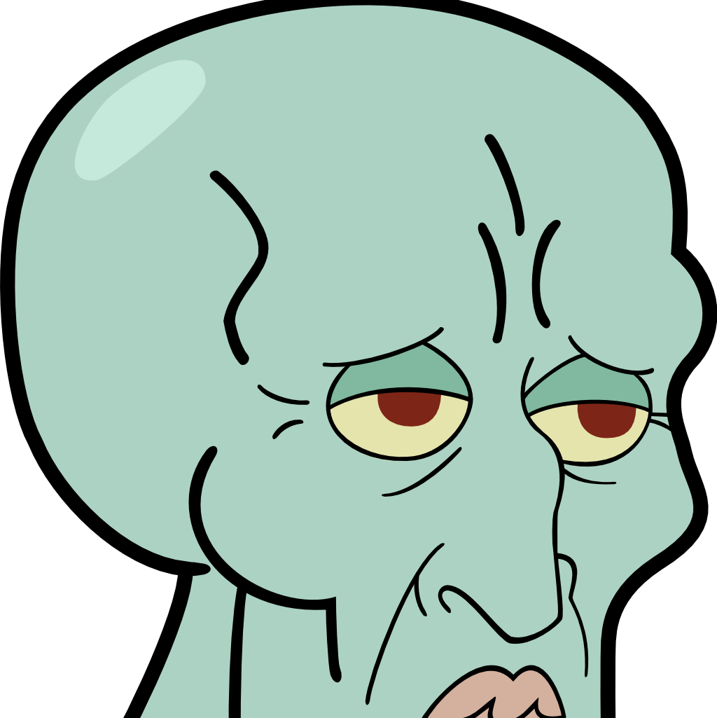 Handsome Squidward , Png Download - Handsome Squidward Sticker Clipart (1024x1025), Png Download