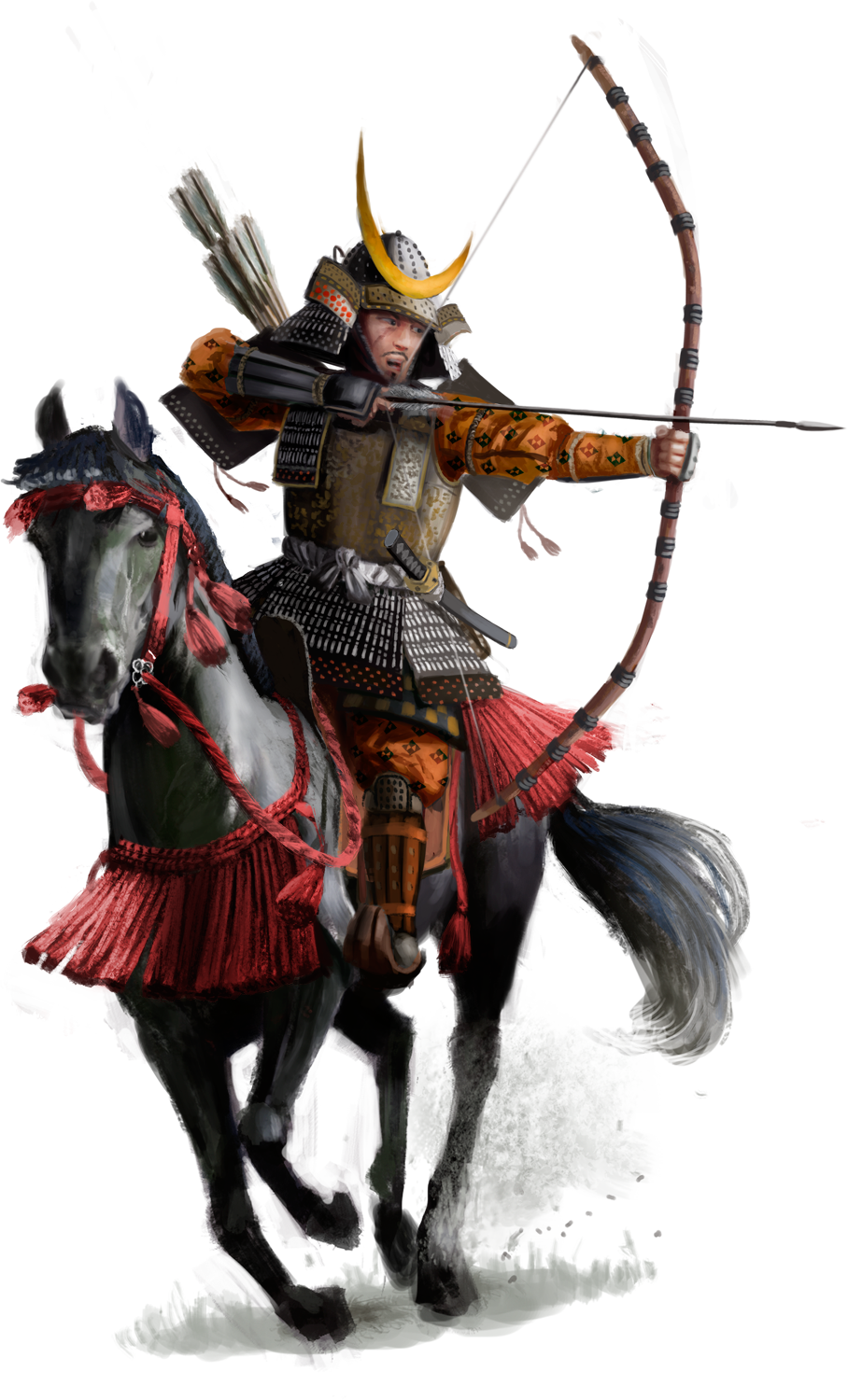 Jinete Samurai Arco - Jinete Samurai Clipart (908x1500), Png Download