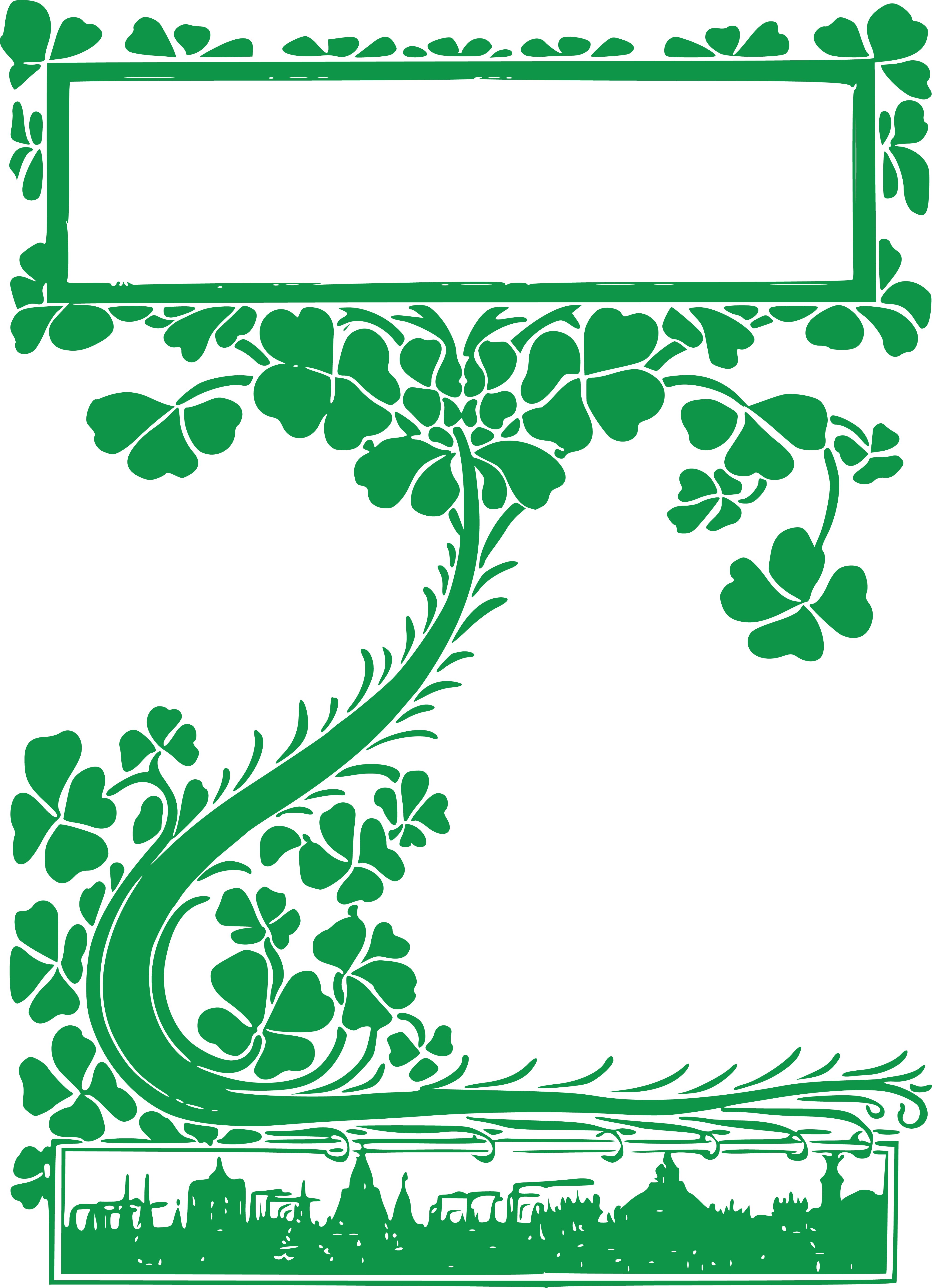 Free Of A St Patricks Day Vintage - Shamrock Clipart (4000x5528), Png Download