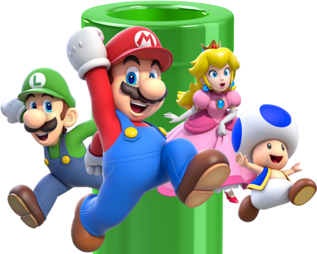 Super Mario 3d World - Mario Bros And Friends Png Clipart (640x500), Png Download