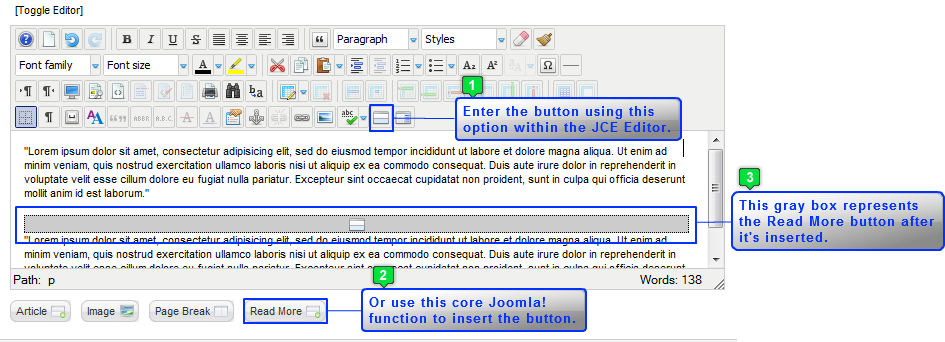 In Article Options In The Parameters Area There Are - Joomla Read More Clipart (945x342), Png Download