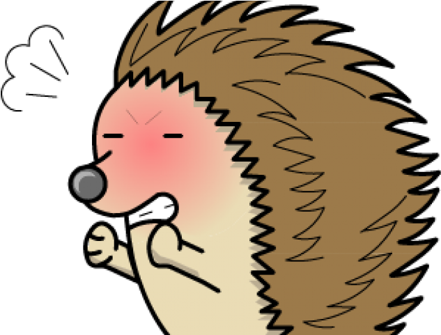 Porcupine Clipart Angry Cartoon - Cute Hedgehog - Png Download (640x480), Png Download