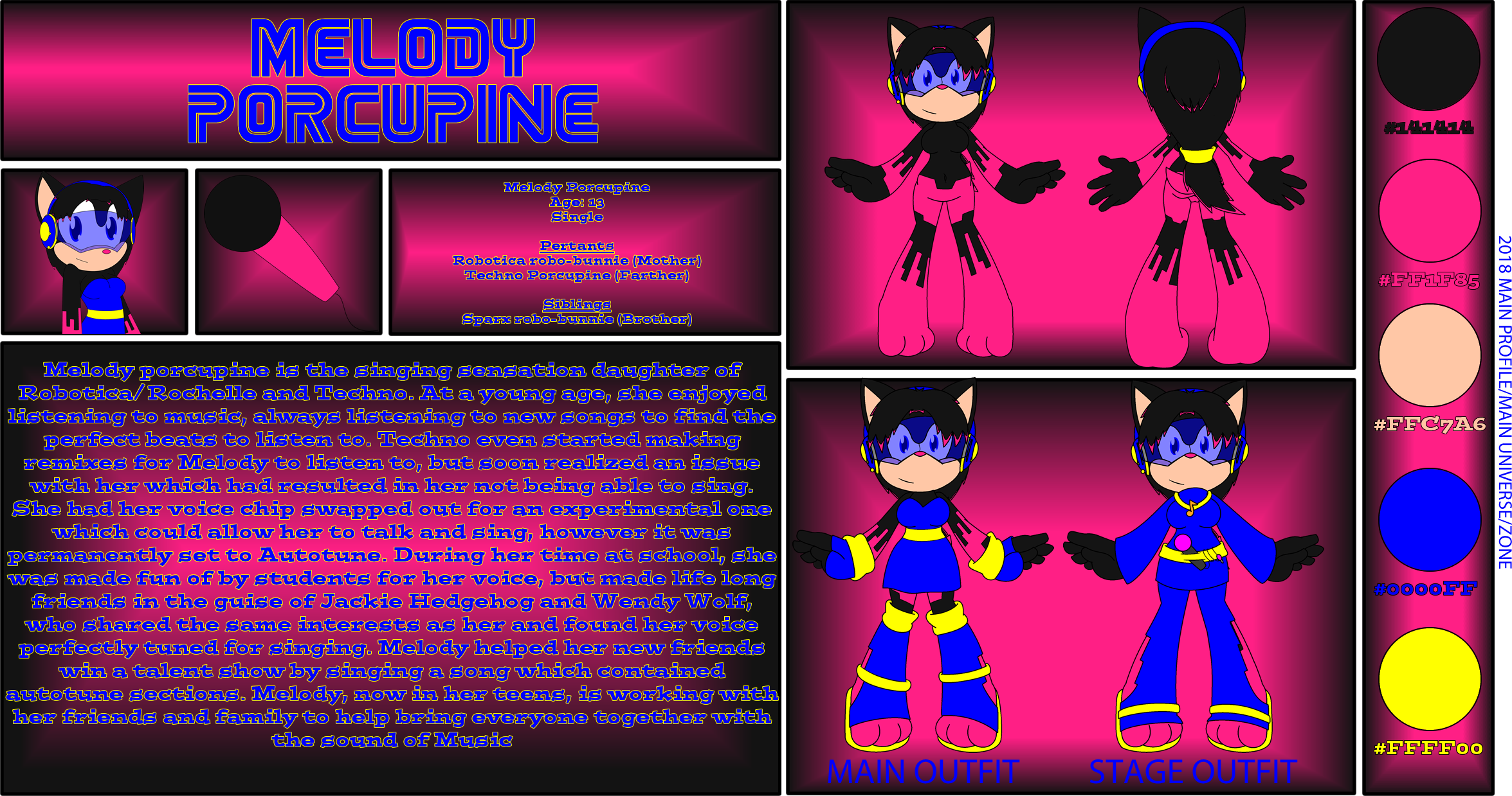 Melody Porcupine - Cartoon Clipart (2351x1239), Png Download