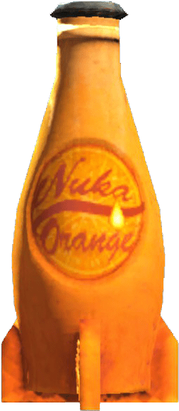 Nuka Cola Orange, Fallout - Glass Bottle Clipart (610x665), Png Download