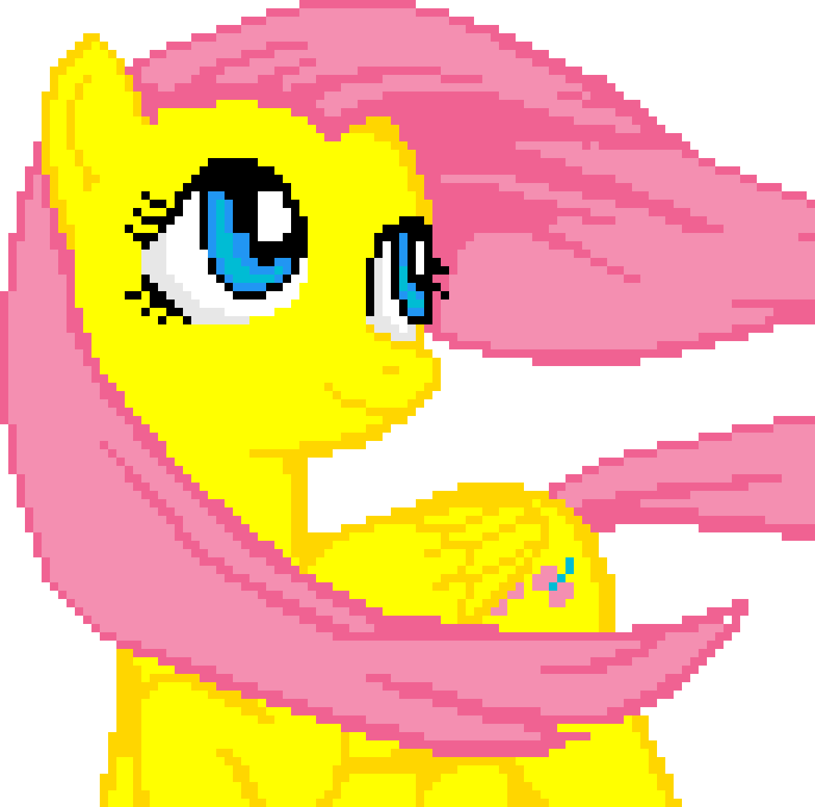 My Little Pony Fluttershy - Pixel Art Of Animals Clipart (1176x1164), Png Download