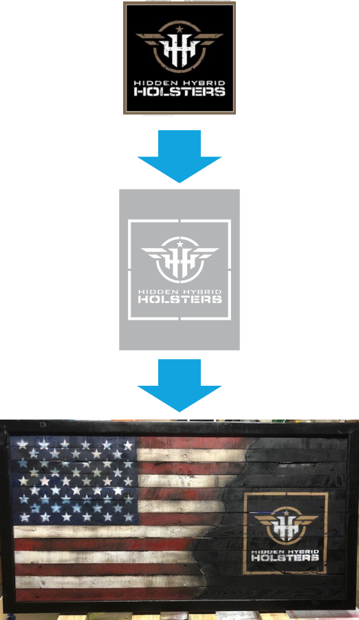 Single Layer Stencil For Multi Color Painting, This - Flag Of The United States Clipart (522x900), Png Download