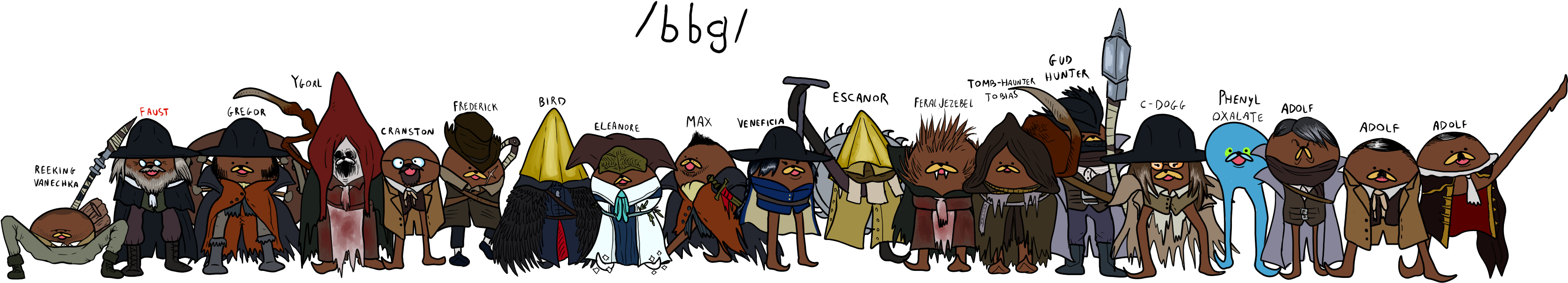 Bloodborne Clipart Bird - Png Download (3544x733), Png Download