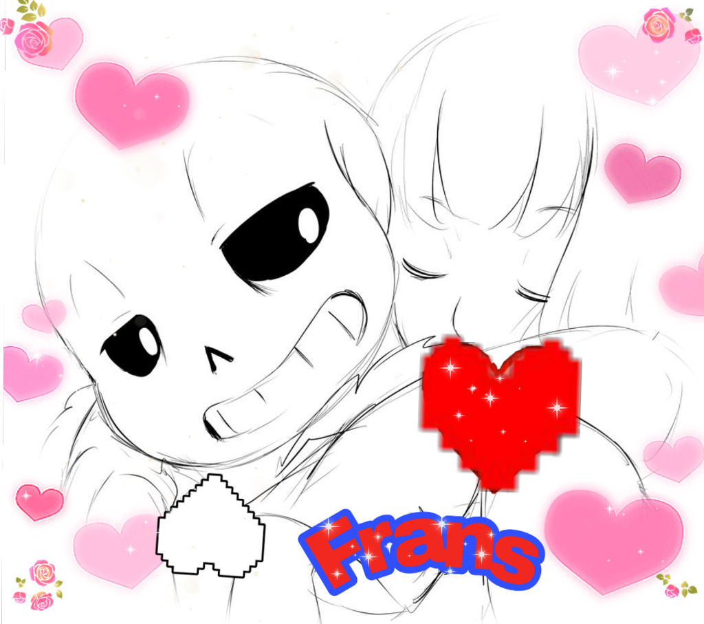 #frans #undertale #sans #frisk #friskxsans #pikachueskarly - Cartoon Clipart (1024x907), Png Download