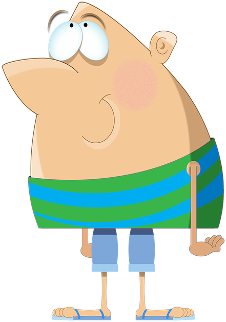 Male, Cartoon, Character, Bald, Man - Cartoon Clipart (513x720), Png Download