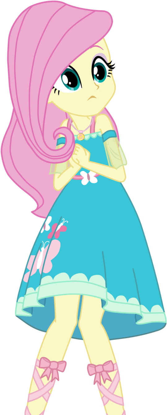 Equestria Girls Fluttershy - Mlp Eg Fluttershy Vector Clipart (592x1348), Png Download