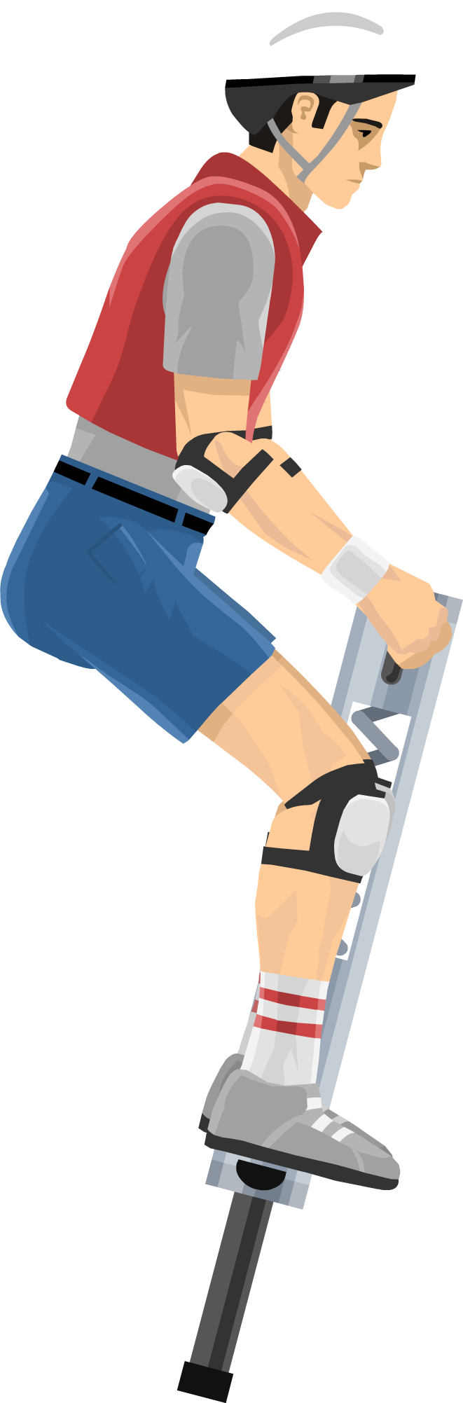Happy Wheels Pogo Man Png Clipart (661x2003), Png Download