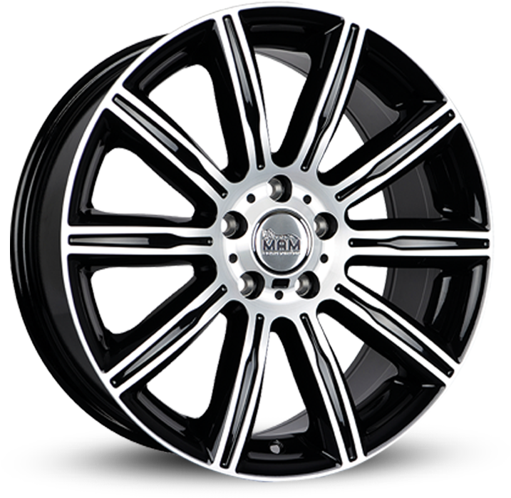 Mam 7n - Silver And Black Wheels Clipart (824x824), Png Download