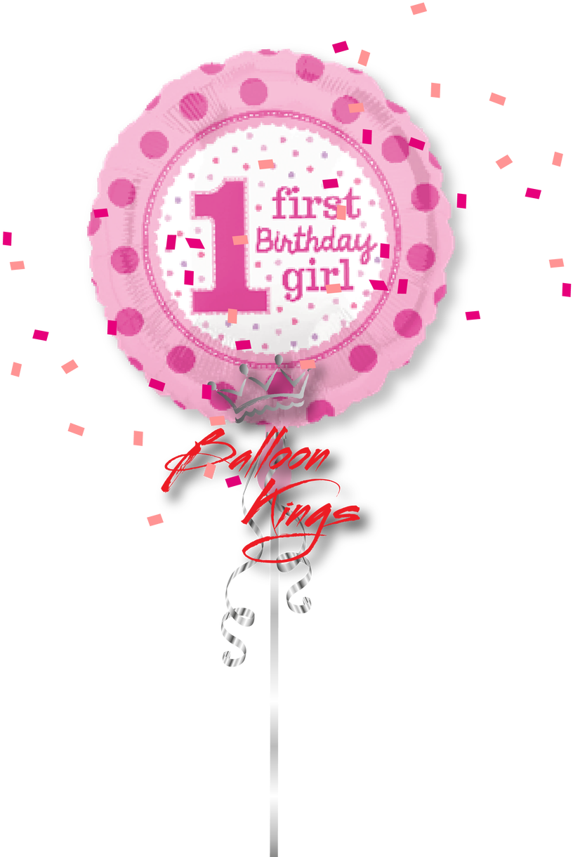 1st Birthday Balloons Png - 1st Birthday Boy Balloon Clipart (1071x1280), Png Download