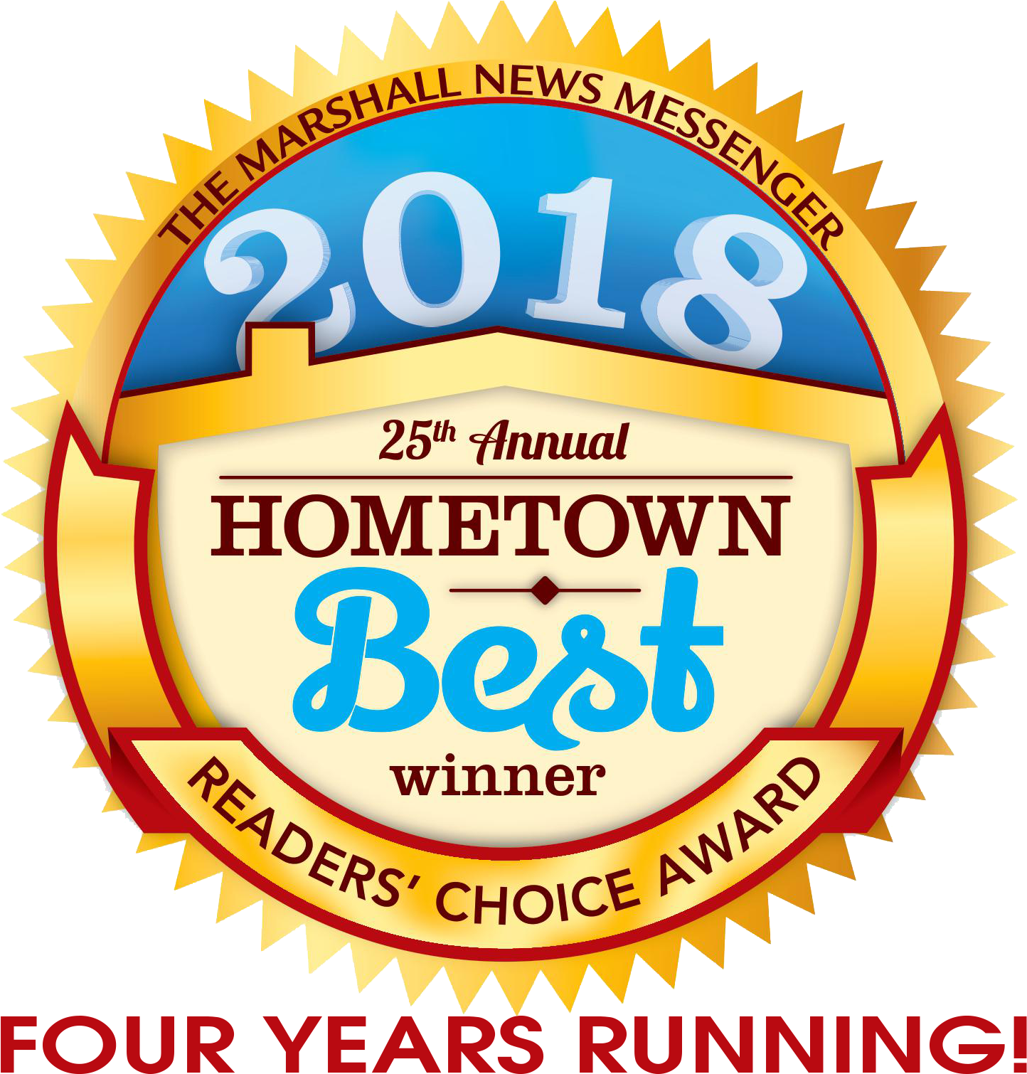 Marshall Hometown Best Award - Beach Cafe Clipart (1537x1512), Png Download