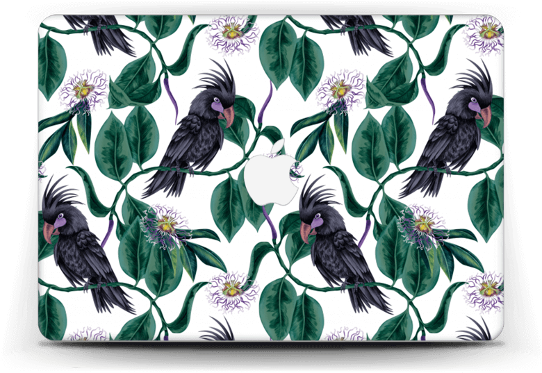 Flowers & Cockatoo Skin Macbook Air 13” - Chickadee Clipart (780x537), Png Download