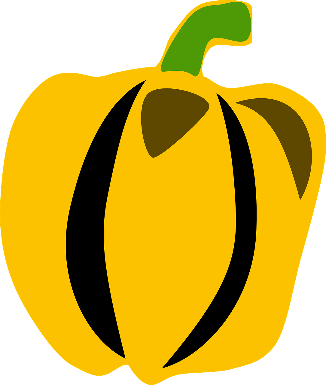 Bell Pepper Capsicum Yellow Png Image Clipart (1085x1280), Png Download