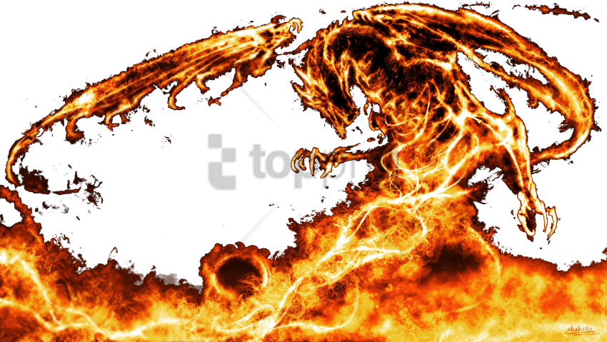 Free Png Fire Dragon Png Png Image With Transparent - Fire Dragon Clipart (850x479), Png Download