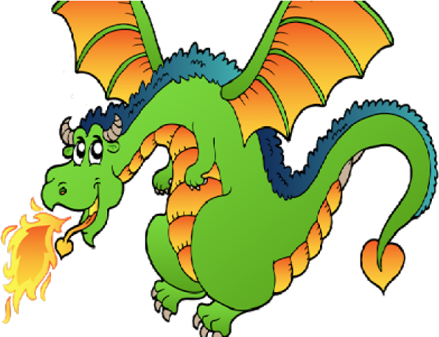 Little Dragon Clipart Fire Dragon - Dragon Breathing Fire Clipart - Png Download (640x480), Png Download