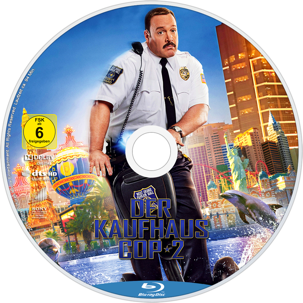Mall Cop 2 Bluray Disc Image - Paul Blart Mall Cop 2 Clipart (1000x1000), Png Download