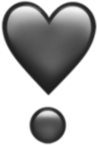 #heart #emojis #emoji #grey - Heart Emoji Png Clipart (1024x1024), Png Download